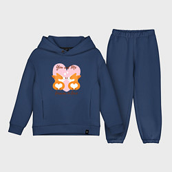 Детский костюм оверсайз Влюблённые корги