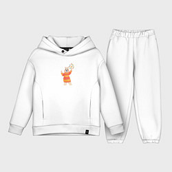 Детский костюм оверсайз Белый медведик