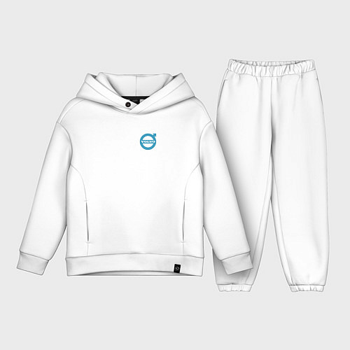 Детский костюм оверсайз Volvo auto logo / Белый – фото 1