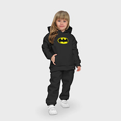 Детский костюм оверсайз Batman logo, цвет: черный — фото 2