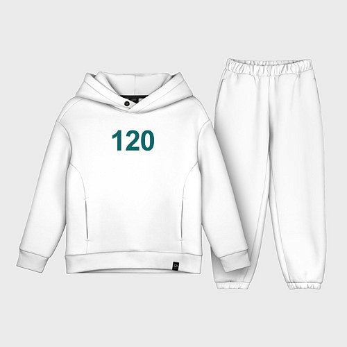 Детский костюм оверсайз 120 - Игра в кальмара / Белый – фото 1