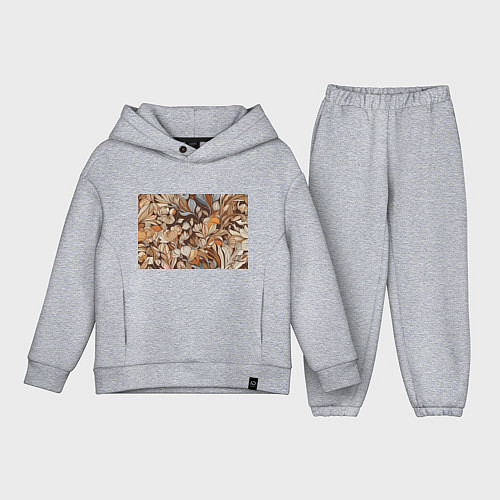 Детский костюм оверсайз Спокойная ботаническая иллюстрация / Меланж – фото 1