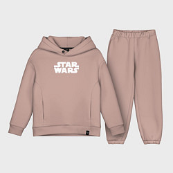Детский костюм оверсайз Star wars logo, цвет: пыльно-розовый