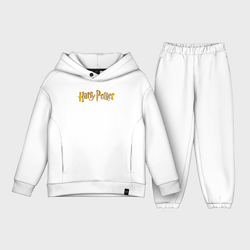 Детский костюм оверсайз Harry Potter golden logo / Белый – фото 1