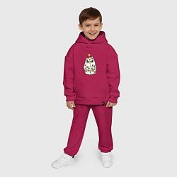 Детский костюм оверсайз Вместо ёлки, цвет: маджента — фото 2