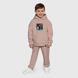 Детский костюм оверсайз Маяк и парусник, цвет: пыльно-розовый — фото 2