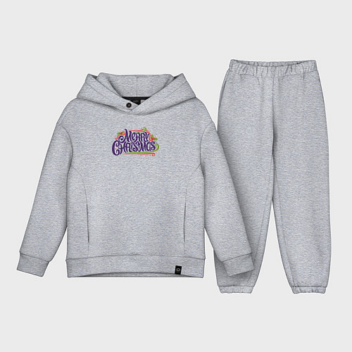 Детский костюм оверсайз Merry christmas mood / Меланж – фото 1