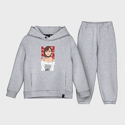 Детский костюм оверсайз Дандадан: Момо, цвет: меланж