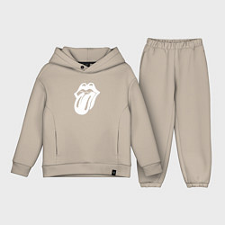 Детский костюм оверсайз Rolling Stones - white logo