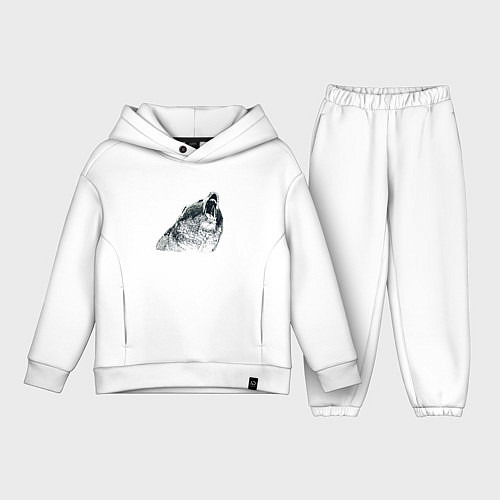 Детский костюм оверсайз Бурый в гневе / Белый – фото 1