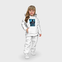 Детский костюм оверсайз Ужасный Веном - нейроарт фантазия, цвет: белый — фото 2