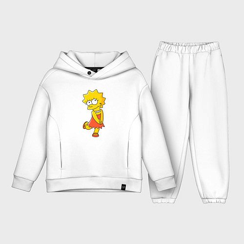 Детский костюм оверсайз Lisa Simpson / Белый – фото 1