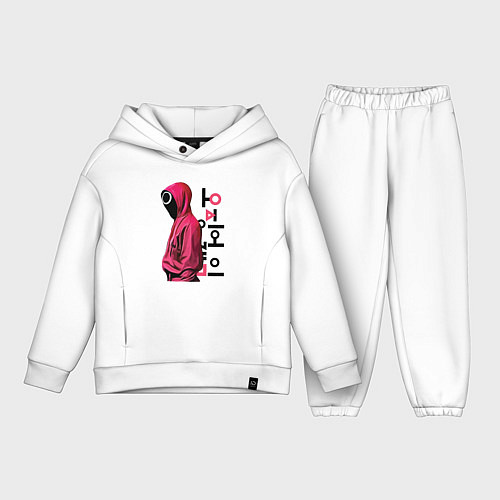 Детский костюм оверсайз Squid game soldier / Белый – фото 1