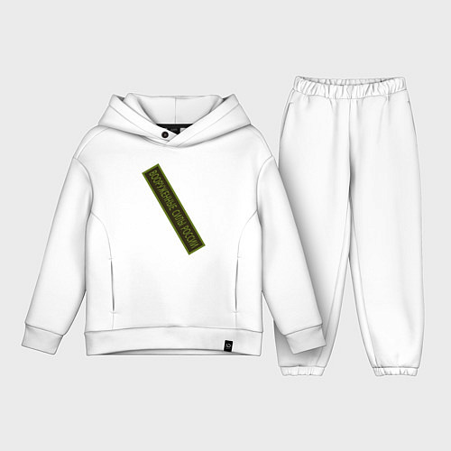 Детский костюм оверсайз Вооружённые силы - шеврон / Белый – фото 1