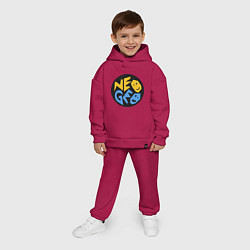 Детский костюм оверсайз Neo geo logo, цвет: маджента — фото 2