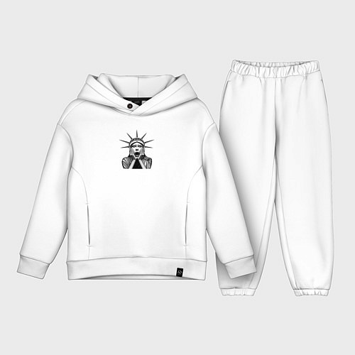 Детский костюм оверсайз Статуя удивления / Белый – фото 1