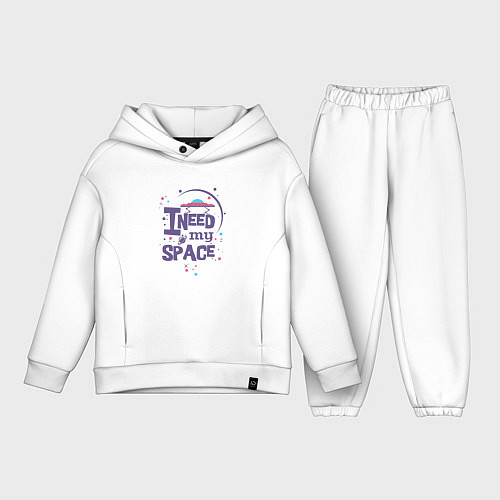 Детский костюм оверсайз I need my space / Белый – фото 1