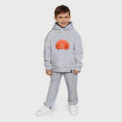 Детский костюм оверсайз Сartoon monster fluffy orange, цвет: меланж — фото 2