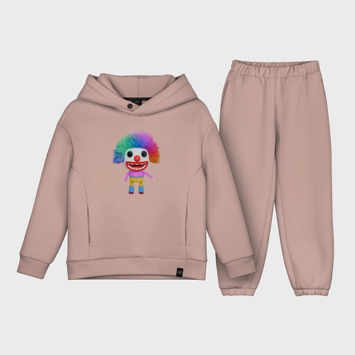 Детский костюм оверсайз Cartoon clown colorful / Пыльно-розовый – фото 1