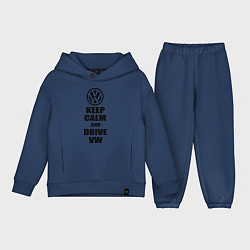 Детский костюм оверсайз Keep Calm & Drive VW, цвет: тёмно-синий