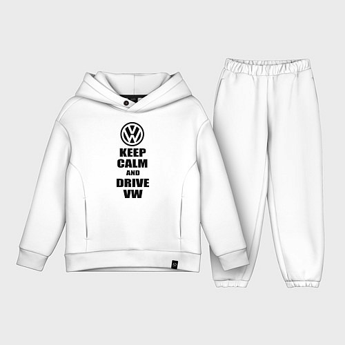 Детский костюм оверсайз Keep Calm & Drive VW / Белый – фото 1