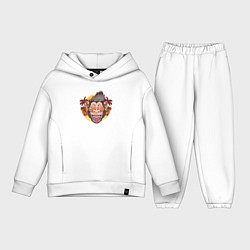 Детский костюм оверсайз Summer monkey, цвет: белый