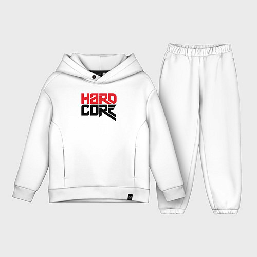 Детский костюм оверсайз Hardcore style / Белый – фото 1
