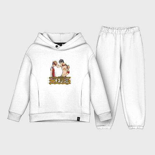 Детский костюм оверсайз Ванпис Луффи старший / Белый – фото 1