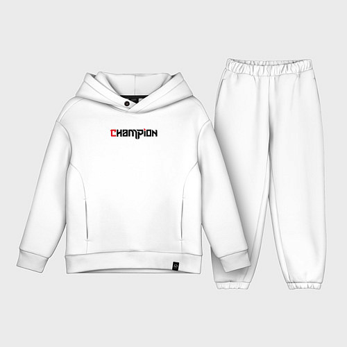 Детский костюм оверсайз Champion / Белый – фото 1
