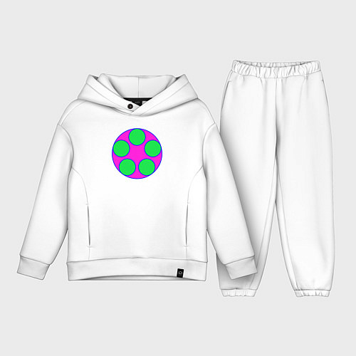 Детский костюм оверсайз НЛО огни / Белый – фото 1