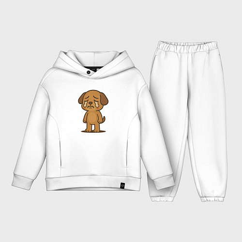 Детский костюм оверсайз Crying Little Poppy / Белый – фото 1