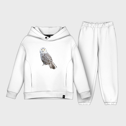 Детский костюм оверсайз Полярная сова / Белый – фото 1
