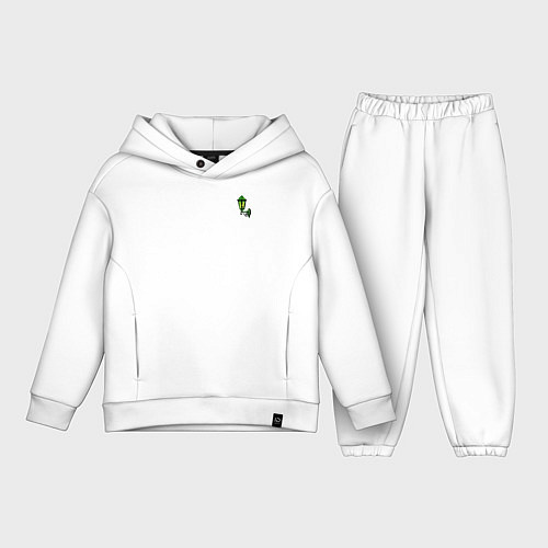 Детский костюм оверсайз Зелёный уличный фонарь / Белый – фото 1