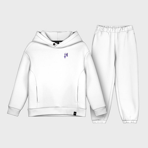 Детский костюм оверсайз Фиолетовый уличный фонарь / Белый – фото 1