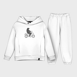 Детский костюм оверсайз Мишка на мотоцикле