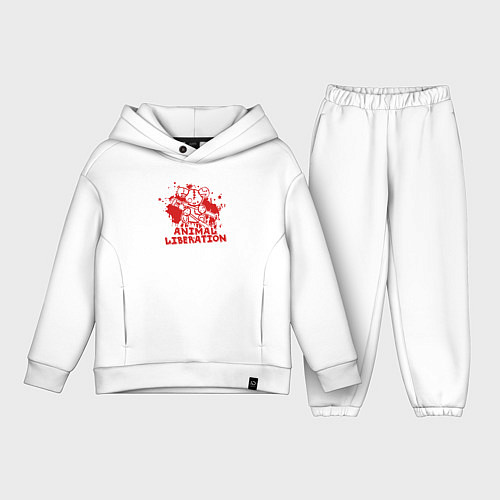 Детский костюм оверсайз Мишка с кусачками / Белый – фото 1