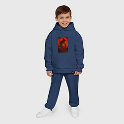 Детский костюм оверсайз Маления, цвет: тёмно-синий — фото 2