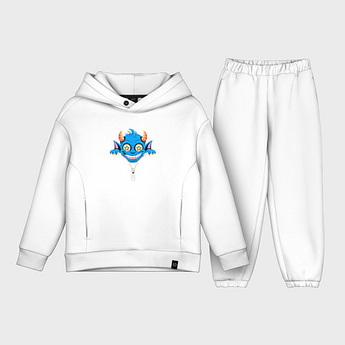 Детский костюм оверсайз Монстр за пазухой / Белый – фото 1