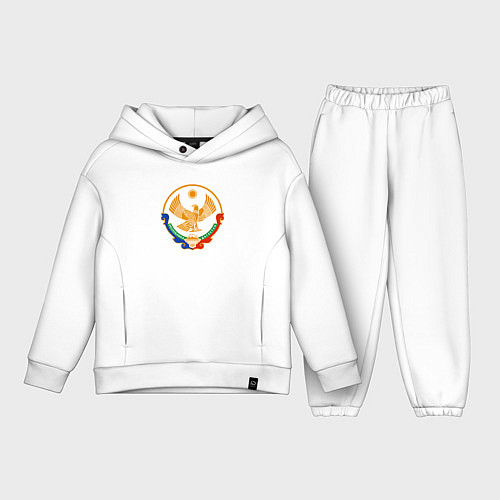 Детский костюм оверсайз Дагестан герб / Белый – фото 1