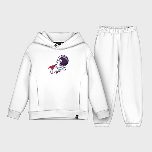 Детский костюм оверсайз Spaceman superman / Белый – фото 1