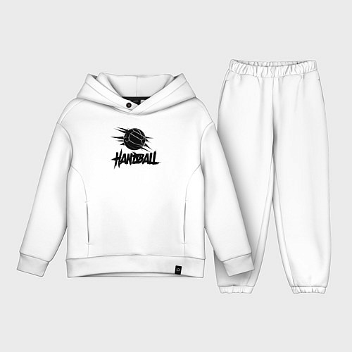 Детский костюм оверсайз Динамичный гандбол / Белый – фото 1