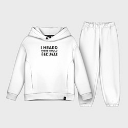 Детский костюм оверсайз Я слышал что будет джаз, цвет: белый