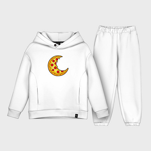 Детский костюм оверсайз Лунная пицца / Белый – фото 1