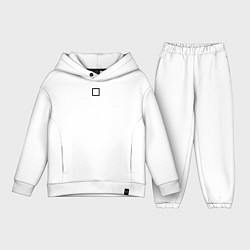 Детский костюм оверсайз Игра в кальмара квадрат белая