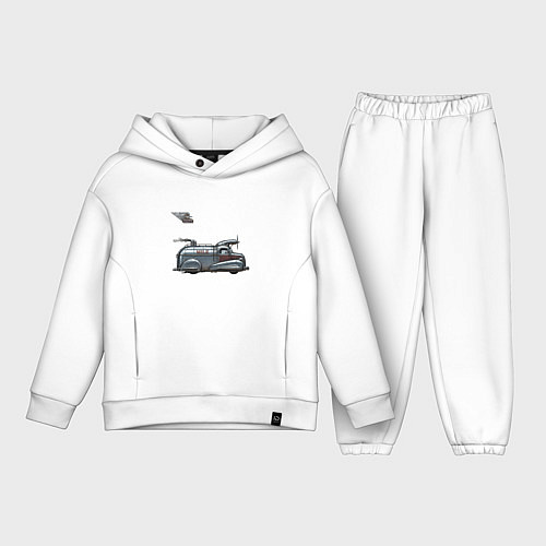 Детский костюм оверсайз Ретрофутуристический летающий автомобиль Milk / Белый – фото 1