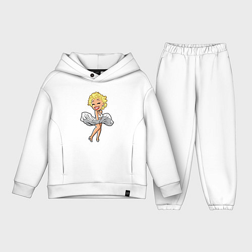 Детский костюм оверсайз Красотка Монро / Белый – фото 1