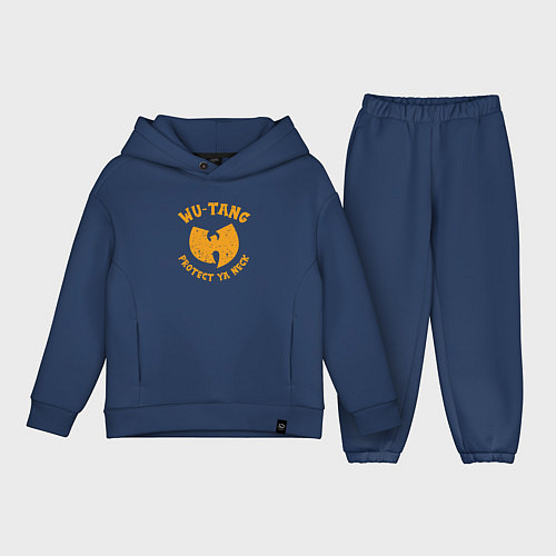 Детский костюм оверсайз Wu-Tang protect ya neck / Тёмно-синий – фото 1