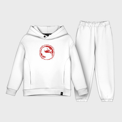 Детский костюм оверсайз Red dragon kombat / Белый – фото 1