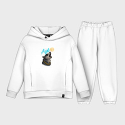 Детский костюм оверсайз Ауф - волк воет на луну