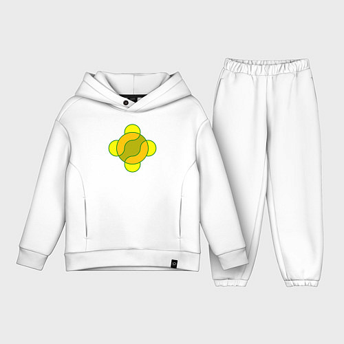 Детский костюм оверсайз Графический фантастический элемент / Белый – фото 1